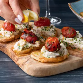 CRAB + SHRIMP BRUSCHETTA