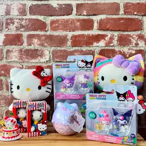 We’re celebrating Hello Kitty’s 50th anniversary!!
Grab a plushy, Hello Kitty and Friends figurines or L.O.L. doll to celebrate with us!