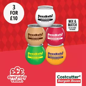 3 for £10 on Buzzballz