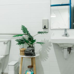 Clean gender-neutral restrooms