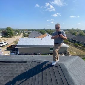 Final roof inspection of a completed job