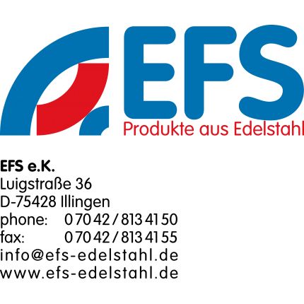 Logo fra EFS e.K. Produkte aus Edelstahl
