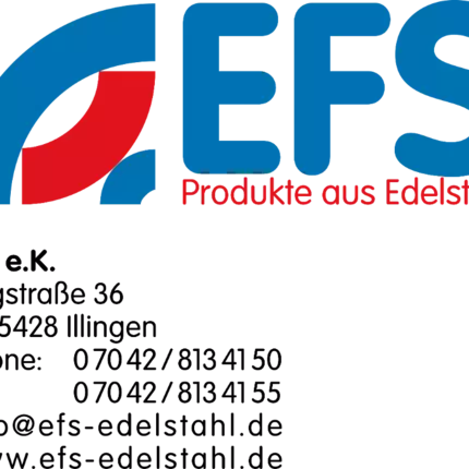 Logótipo de EFS e.K. Produkte aus Edelstahl