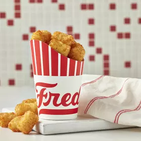 Tater tots in Freddy's cup