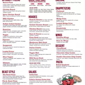 Snappy Tomato Pizza Menu – Dry Ridge, Kentucky -
Order Online, Delivery Carry Out and Pick-Up!
Call (859) 824-7627