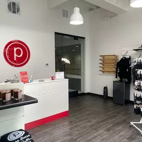 Lobby and retail area.