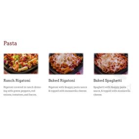 Pasta
Snappy Tomato Pizza – Seaman, Ohio
(937) 386-1010
Carryout, Pick-Up and FREE Delivery