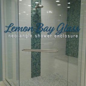 Frameless and Semi-frameless Shower Enclosures - Neo Angle Shower Enclosure - Lemon Bay Glass & Mirror