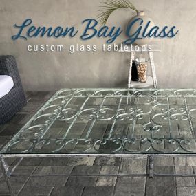 Custom Glass Tabletops - Glass Table Top - Custom Glass Cutting and Edging - Lemon Bay Glass & Mirror