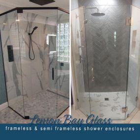 Frameless and Semi-frameless Shower Enclosures - Lemon Bay Glass & Mirror