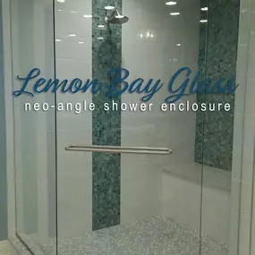 Frameless and Semi-frameless Shower Enclosures - Neo Angle Shower Enclosure - Lemon Bay Glass & Mirror