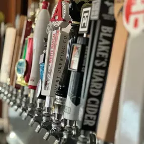 Selection of craft beer on tap