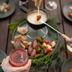 Seasonal Apres-Ski Chalet Fondue