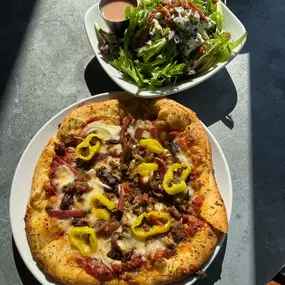 The Doss Effect Pizza and Roquefort Salad