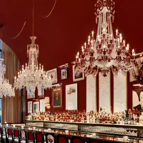 Baccarat Chandeliers at The Bar