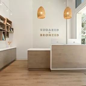 SUGARED + BRONZED reception desk