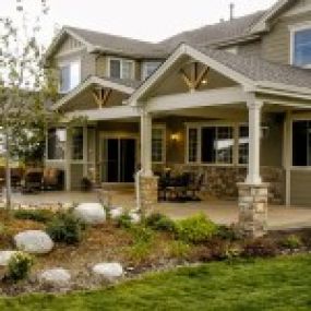 Custom roofed cover over existing concrete patio