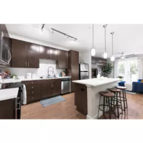 Spacious kitchen with island