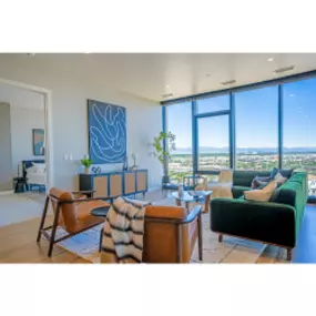 Large Spacious Living Room with Floor to Ceiling Windows