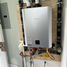 New Rinnai Tankless water heater installation indoor