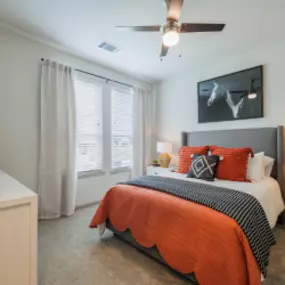 Bedroom with large windows