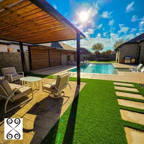 Extreme Exteriors Swimming Pool and Landscaping with Pergola