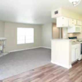 Spacious living room with built in fireplaces