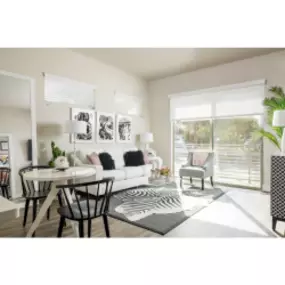 Living room with patio connection