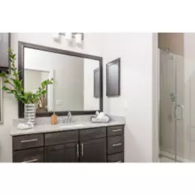 Bathroom with walk in shower