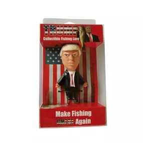Donald Trump Fishing Lure in box with saying 