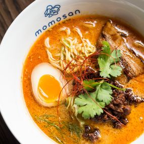 Momosan Seattle Ramen and Sake Spicy TanTan Ramen Noodle Soup