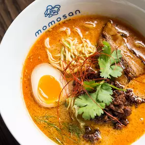 Momosan Seattle Ramen and Sake Spicy TanTan Ramen Noodle Soup