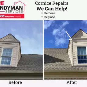 Ace Handyman Services Repairs Cornice in Smithfield, VA