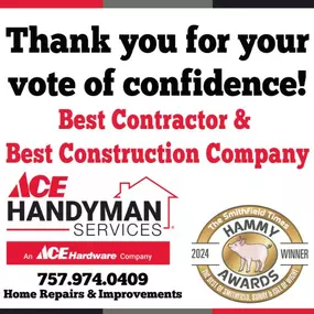 Ace Handyman Services wins Smithfield 2024 Hammy Awards