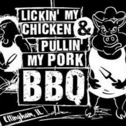 Logo da Lickin' My Chicken & Pullin' My Pork BBQ