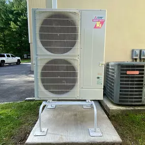 Our team completed this heat pump installation with three separate heads. Each head gives the ability to heat or cool a room to the user's desire. Heat pumps are gaining traction amongst homeowners, as they provide a highly efficient way to heat homes through electricity. We strive to exceed expectations and deliver solutions that are both cost-effective and eco-friendly.