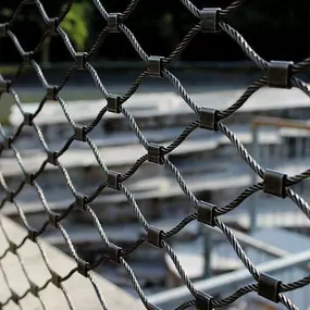 Stainless steel cable mesh in black for residential, commercial and industrial applications by Carl Stahl DecorCable.