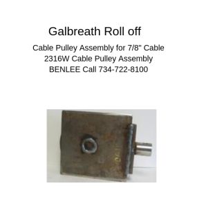 Galbreath 2316W Cable Pulley Assembly