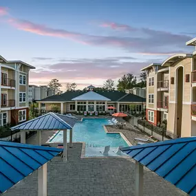 Resort-Style Pool with Cabanas