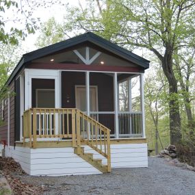 Vacation rental cottages at Endless Caverns RV Resort in New Market, Virginia