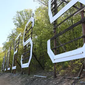 Iconic sign at Endless Caverns RV Resort in New Market, Virginia