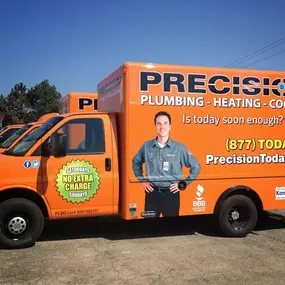 Precision Today Plumbing Heating Cooling Electrical van