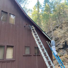 Exterior repaint on a US Forestry Cabin