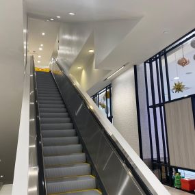 Macys San Francisco Painting walls for new escalator installation