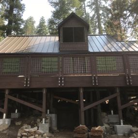 Exterior repaint on a US Forestry Cabin