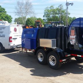HIgh Pressure Jetter - High Pressure Trailer Jetter . Jet washes and cleans drain lines using high pressure water.