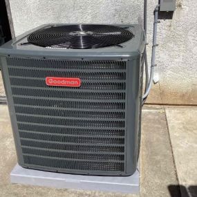 Goodman AC Condenser Installation - By Gallaghers Heating & Air - Los Molinos