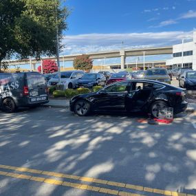 Tesla Model 3 Quarter Glass Replacement and Right Rear Door Glass Replacement