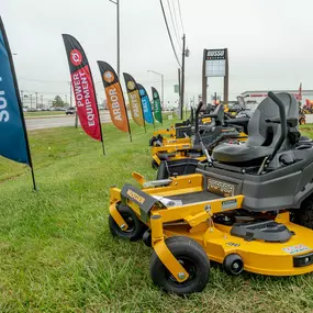 Russo fort wayne exterior hustler mowers road sign