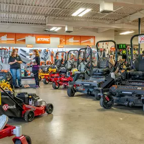 Russo fort wayne interior showroom mowers handheld equipment